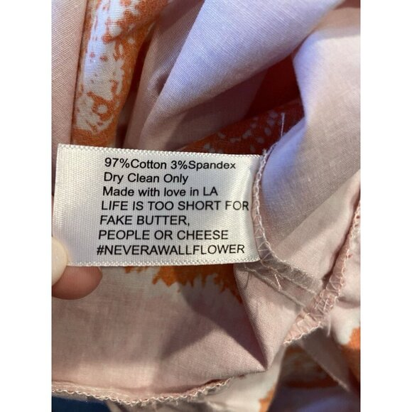 Never A Wallflower Everything Dress Ruffle Pink Orange Medium M - Picture 5 of 6